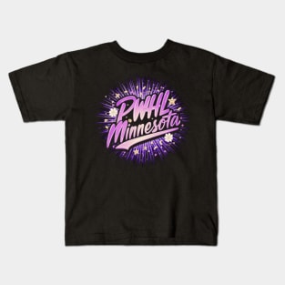 PWHL Minnesota decorations effect Kids T-Shirt